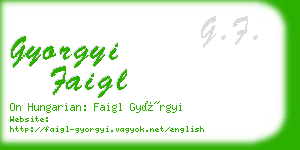 gyorgyi faigl business card